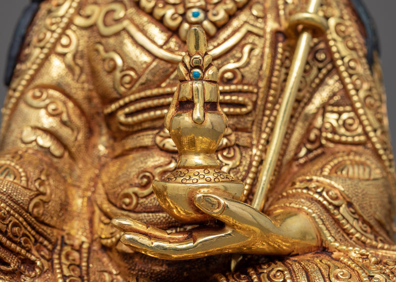 Guru Rinpoche Artwork | Traditionally Crafted Tibetan Statue