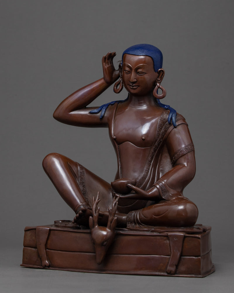 Jetsun Milarepa Sculpture | Traditionally Hand Carved Buddhist Art