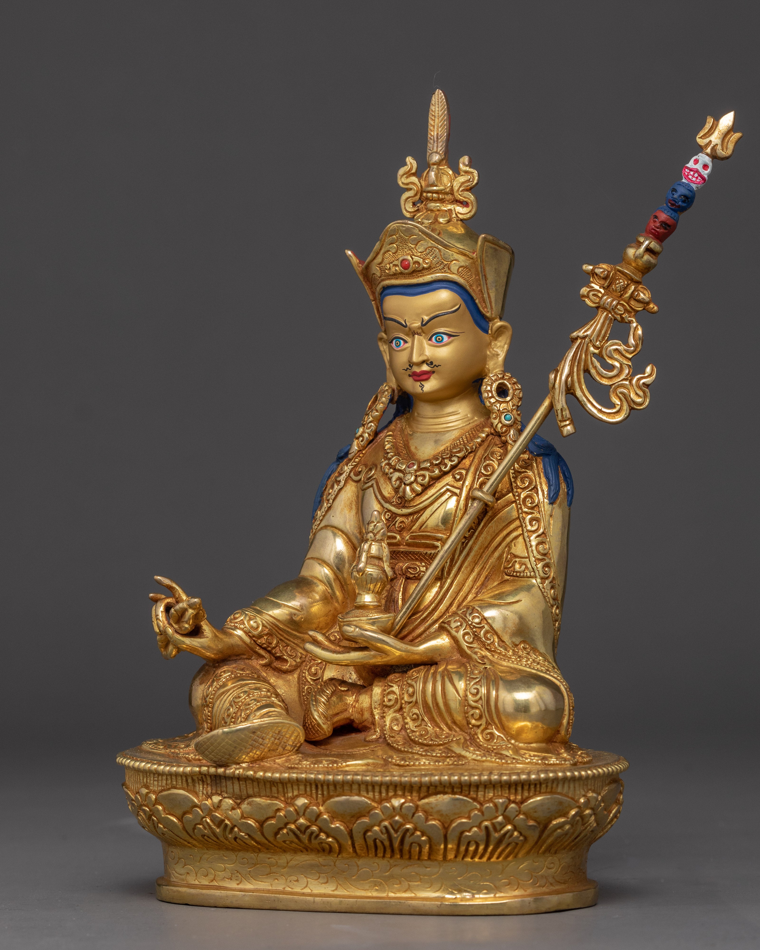 Small Guru Rinpoche Sculpture | Traditional Buddhist Art