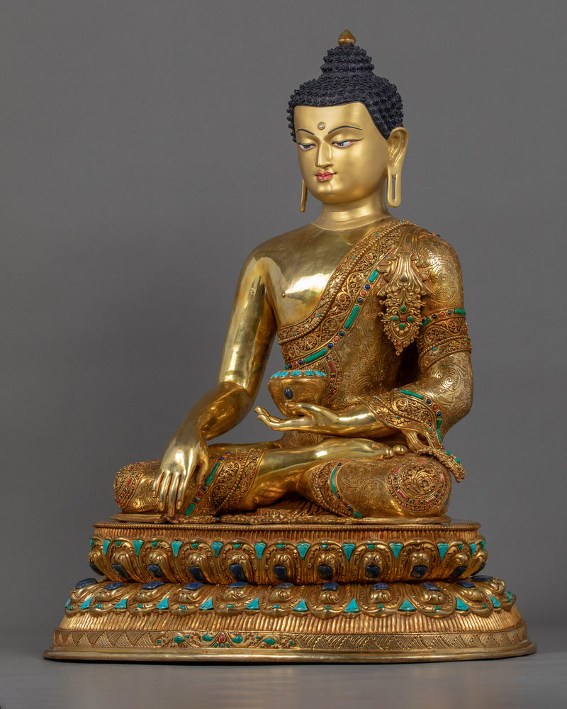 Large Shakyamuni Buddha Statue | Traditionally Hand Carved Buddhist Art