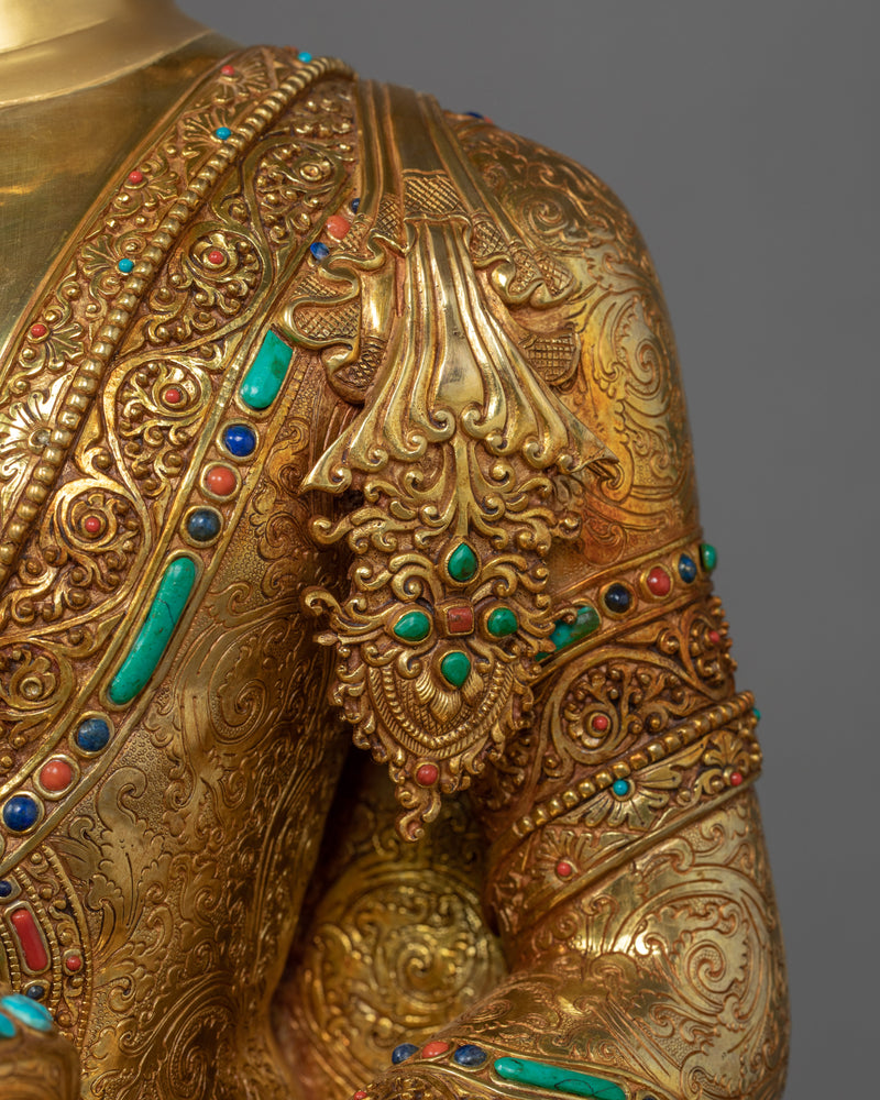 Large Shakyamuni Buddha Statue | Traditionally Hand Carved Buddhist Art