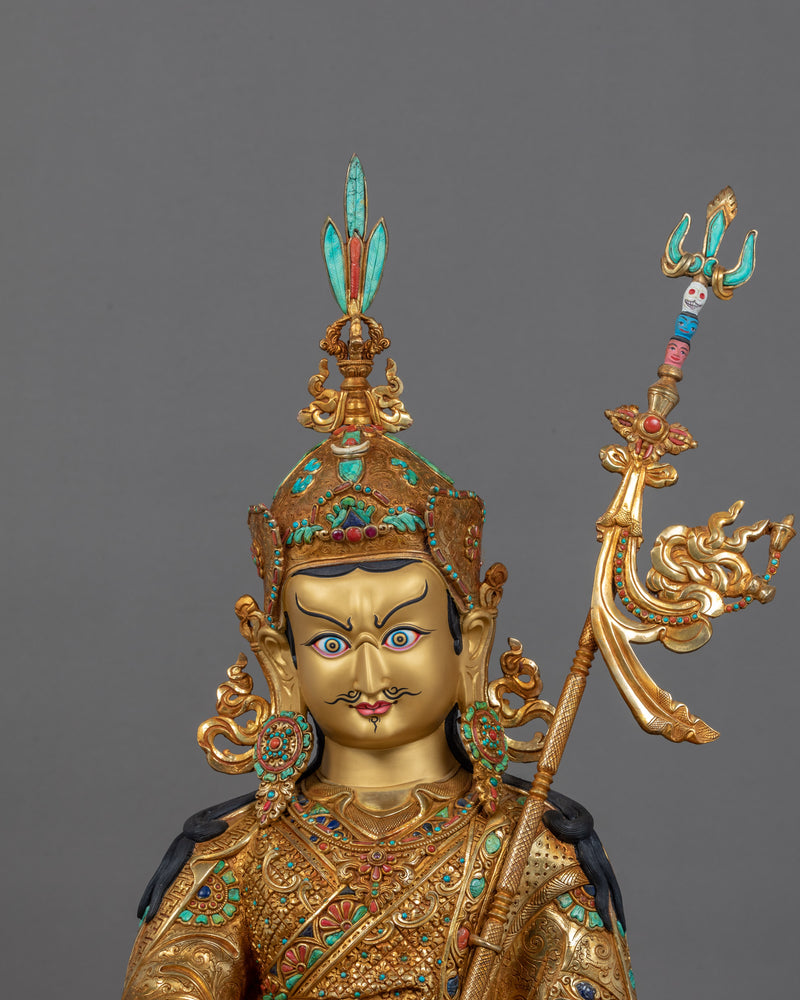 Large Guru Rinpoche Statue | Traditional Himalayan Art