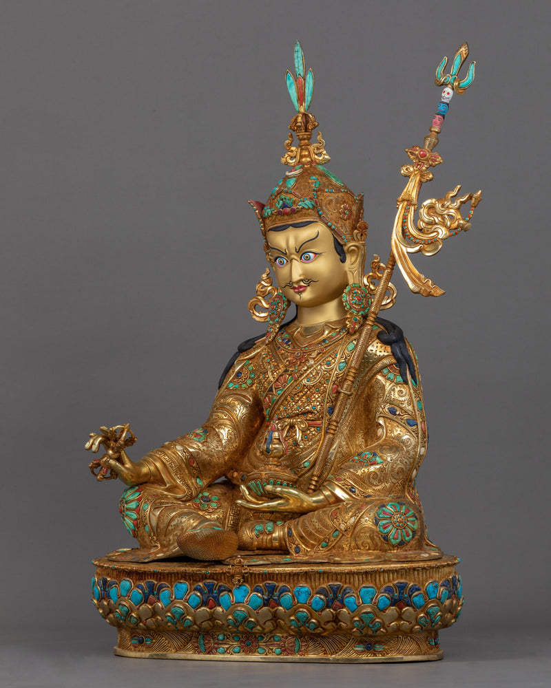 Large Guru Rinpoche Statue | Traditional Himalayan Art