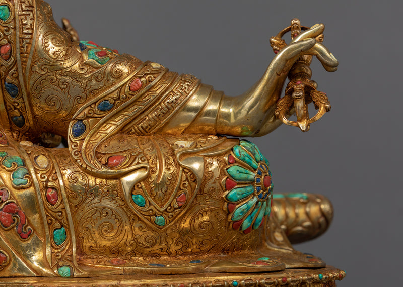 Large Guru Rinpoche Statue | Traditional Himalayan Art
