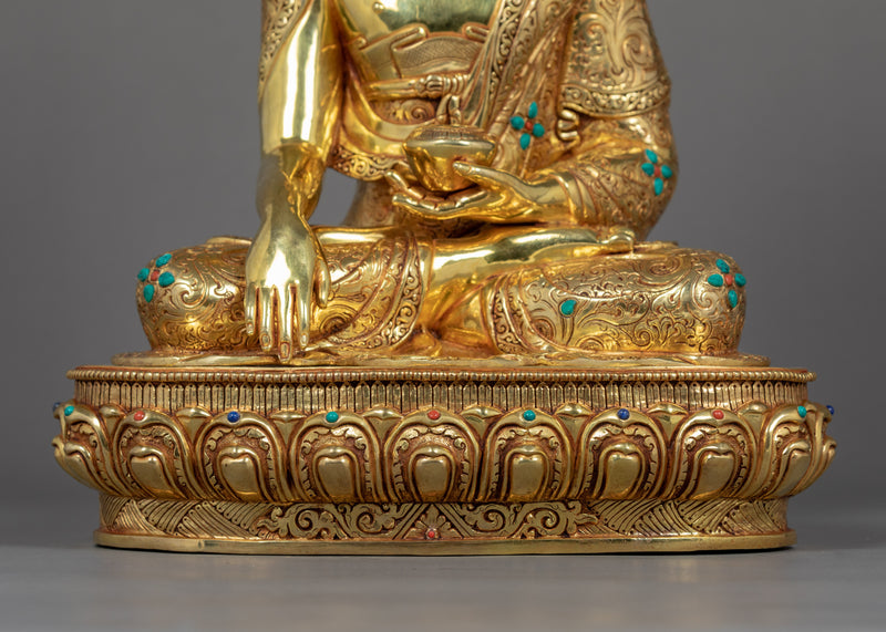 Three Wise Buddha Sculpture | Traditional Himalayan Art