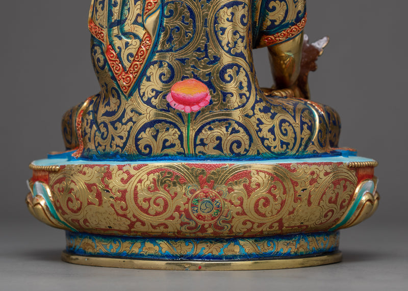 Bhaisajyaguru Buddha Statue | Traditionally Hand Carved Indoor Art