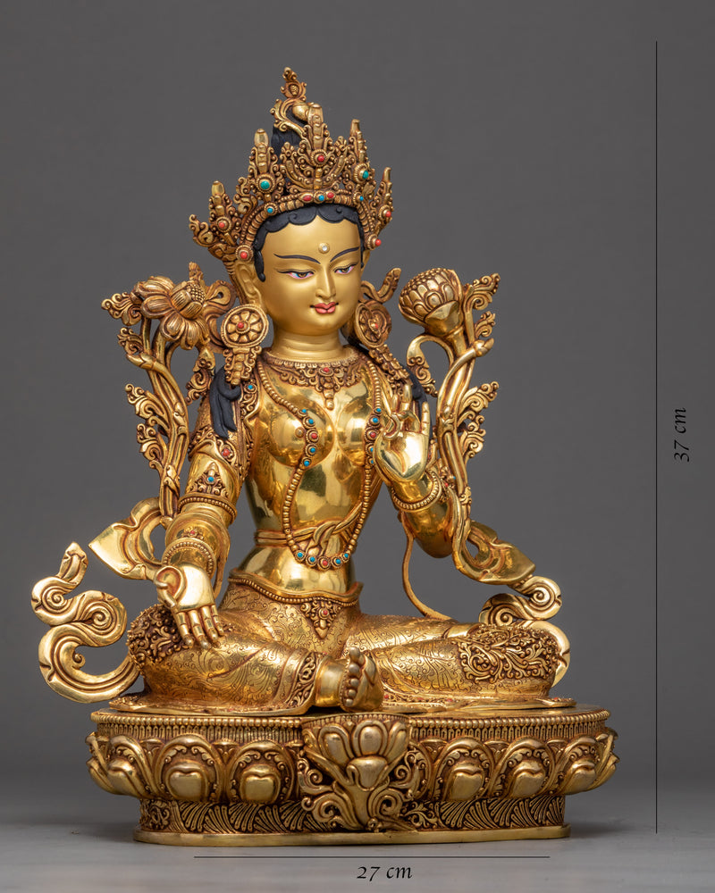 Tara Green Art | Traditionally Hand Carved Buddhist Statue