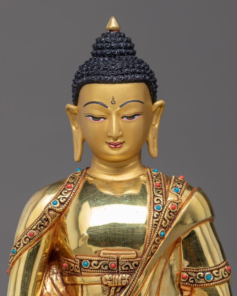 Three Buddha Sculpture | Traditionally Hand Carved Buddhist Statue