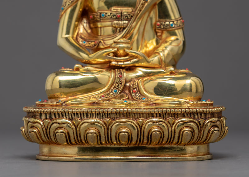 Three Buddha Sculpture | Traditionally Hand Carved Buddhist Statue