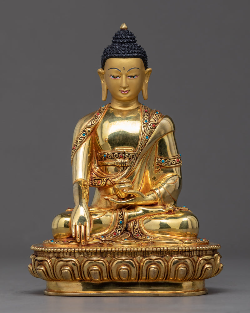Three Buddha Sculpture | Traditionally Hand Carved Buddhist Statue