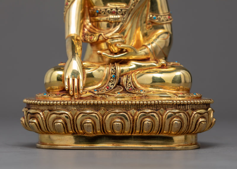Three Buddha Sculpture | Traditionally Hand Carved Buddhist Statue