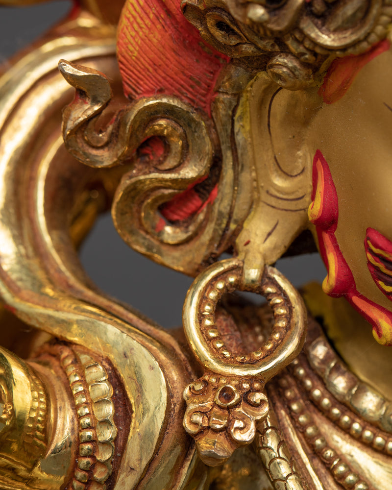 Wrathful Vajrapani Sculpture | Tibetan Gold Plated Art