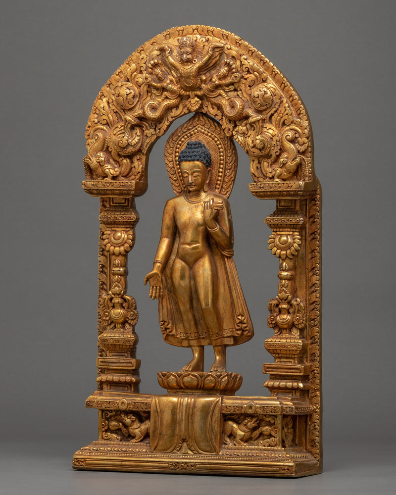Standing Shakyamuni Buddha Figure | Himalayan Buddhist Art
