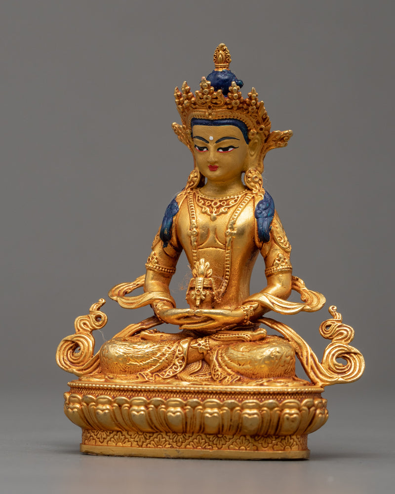 Buddha Amitayus Gold Statue | Finely Crafted Buddhist Art