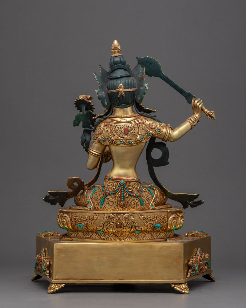 Manjushri Wisdom Deity Statue | Handmade Buddhist Art