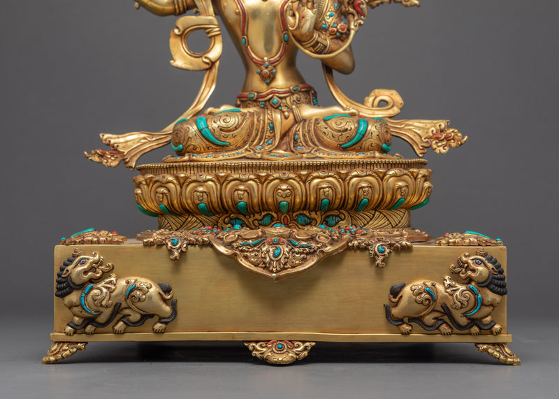 Manjushri Wisdom Deity Statue | Handmade Buddhist Art