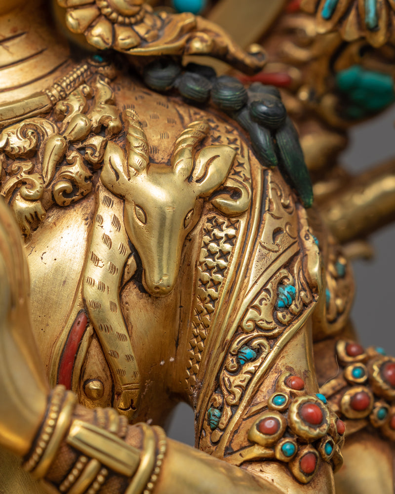 Chenrezig Throne Sculpture | Traditional Himalayan Art