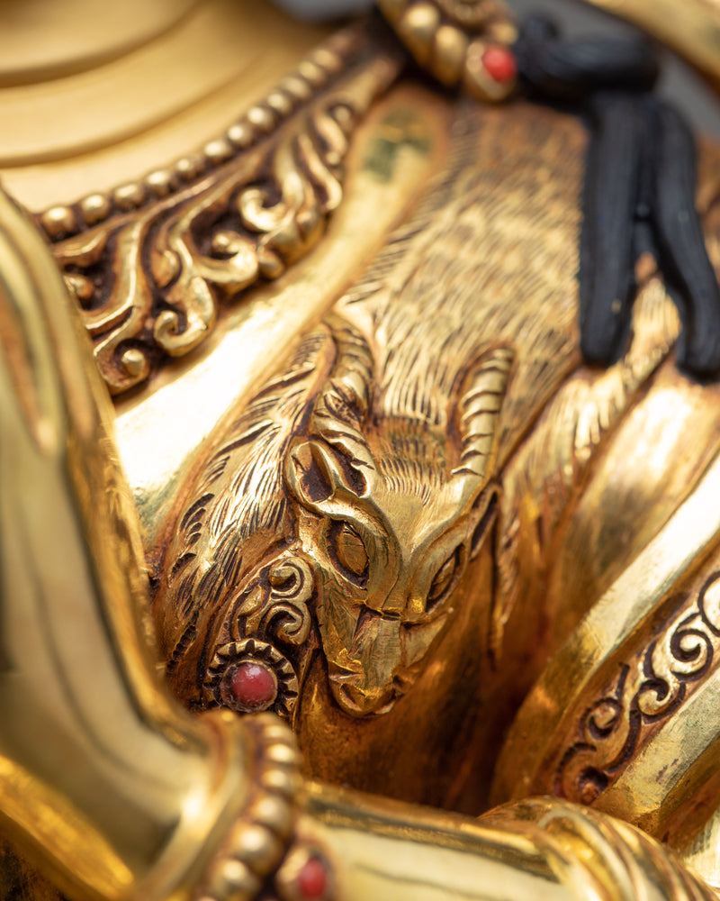 Chenrezig Avalokiteshvara Sculpture | 24k Gold Gilded Artwork