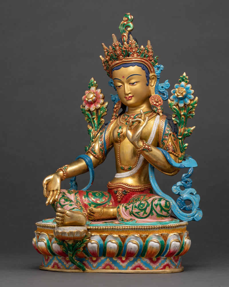 Green Tara Goddess Statue | Mother of Compassion