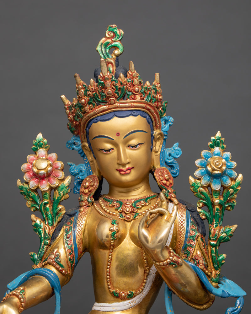 Green Tara Goddess Statue | Mother of Compassion