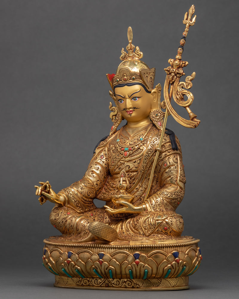 Hand Made Guru Padmasambhava Sculpture | Traditional Himalayan Art