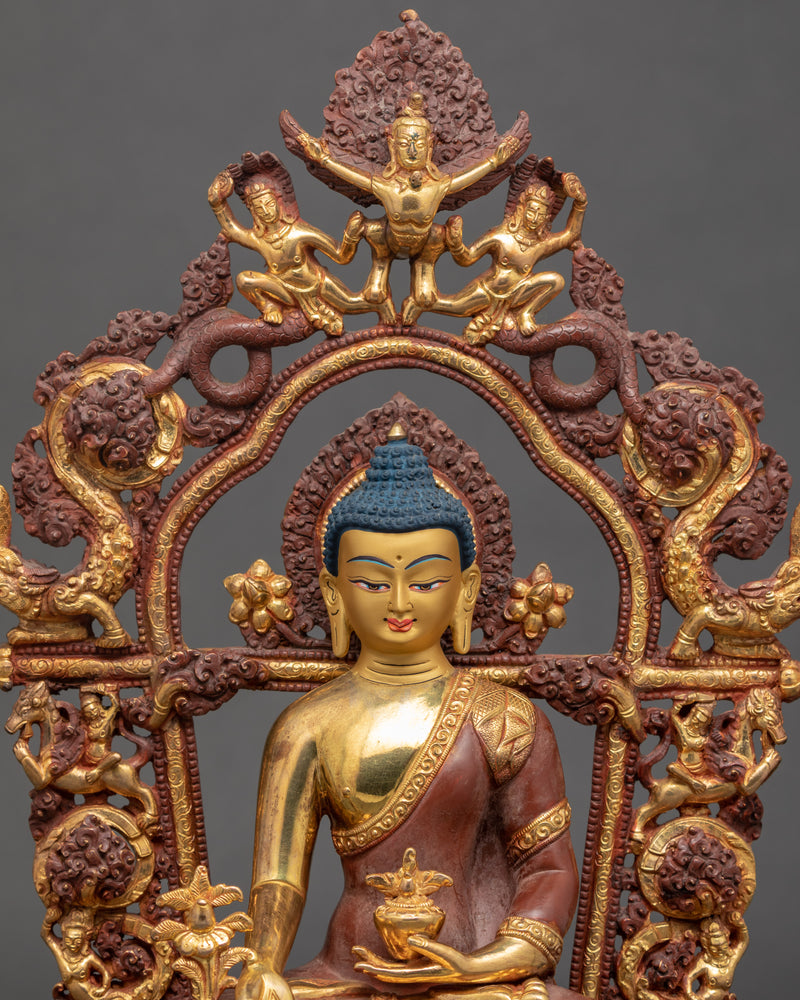 Blue Medicine Buddha Sculpture | Hand Crafted Buddhist Art