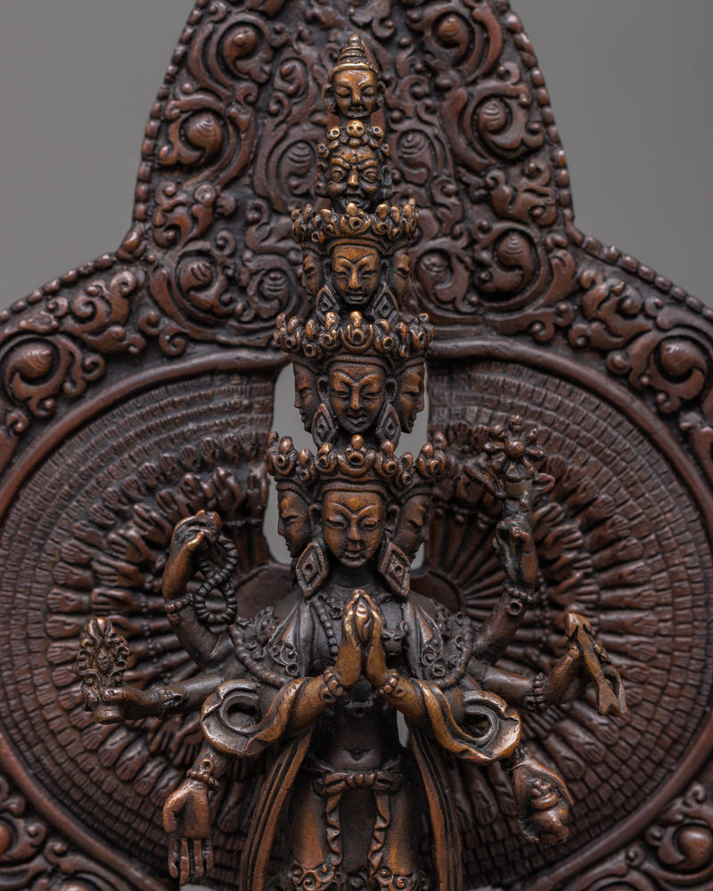 1000 Armed Chenrezig Bodhisattva | Himalayan Buddhism Sculpture