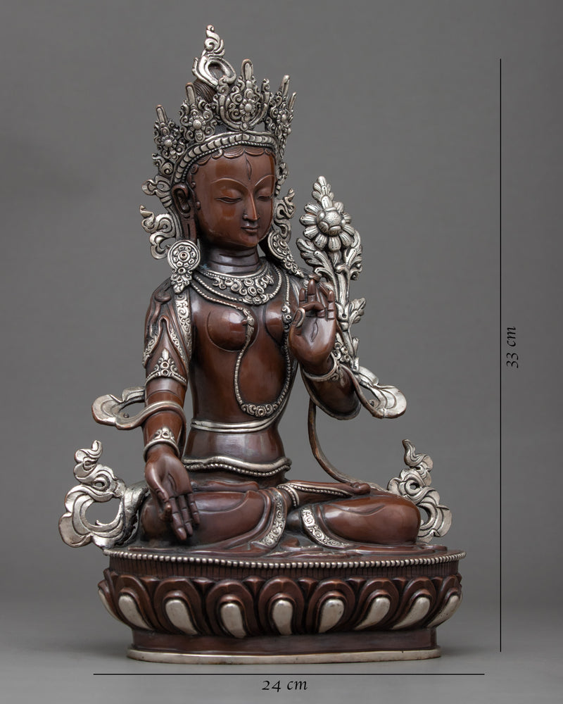White Tara Buddha | Traditional Himalayan Sculpture