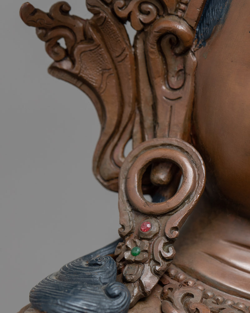 Manjushri Buddha Sculpture | Hand-Carved Bodhisattva Artwork