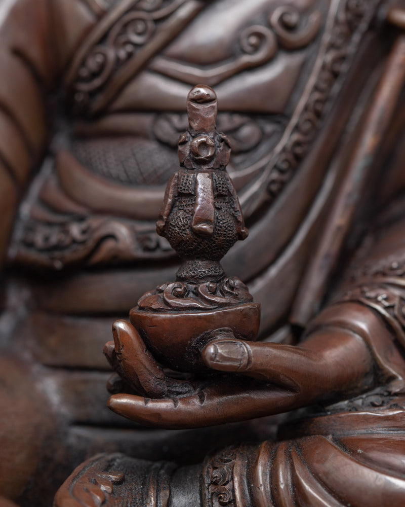 Guru Rinpoche Tibetan Sculpture | Hand Carved Himalayan Art