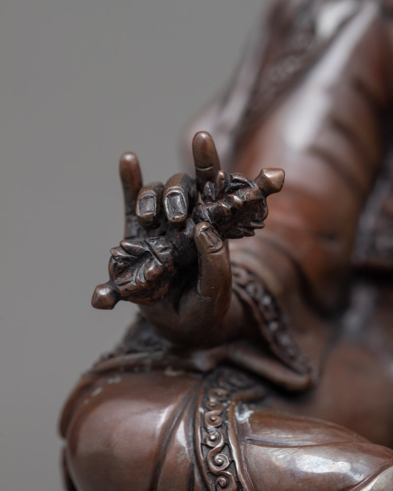 Guru Rinpoche Tibetan Sculpture | Hand Carved Himalayan Art