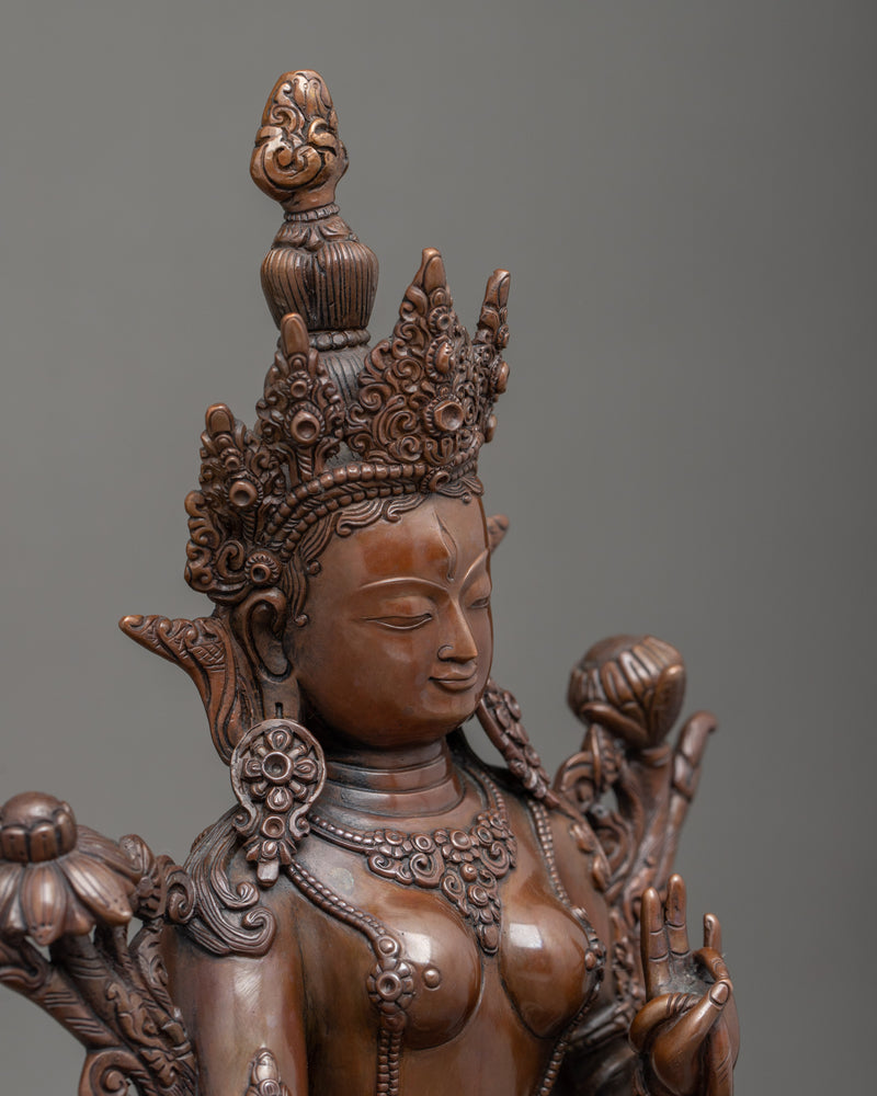 Great Mother White Tara Sculpture | Hand Carved Artwork
