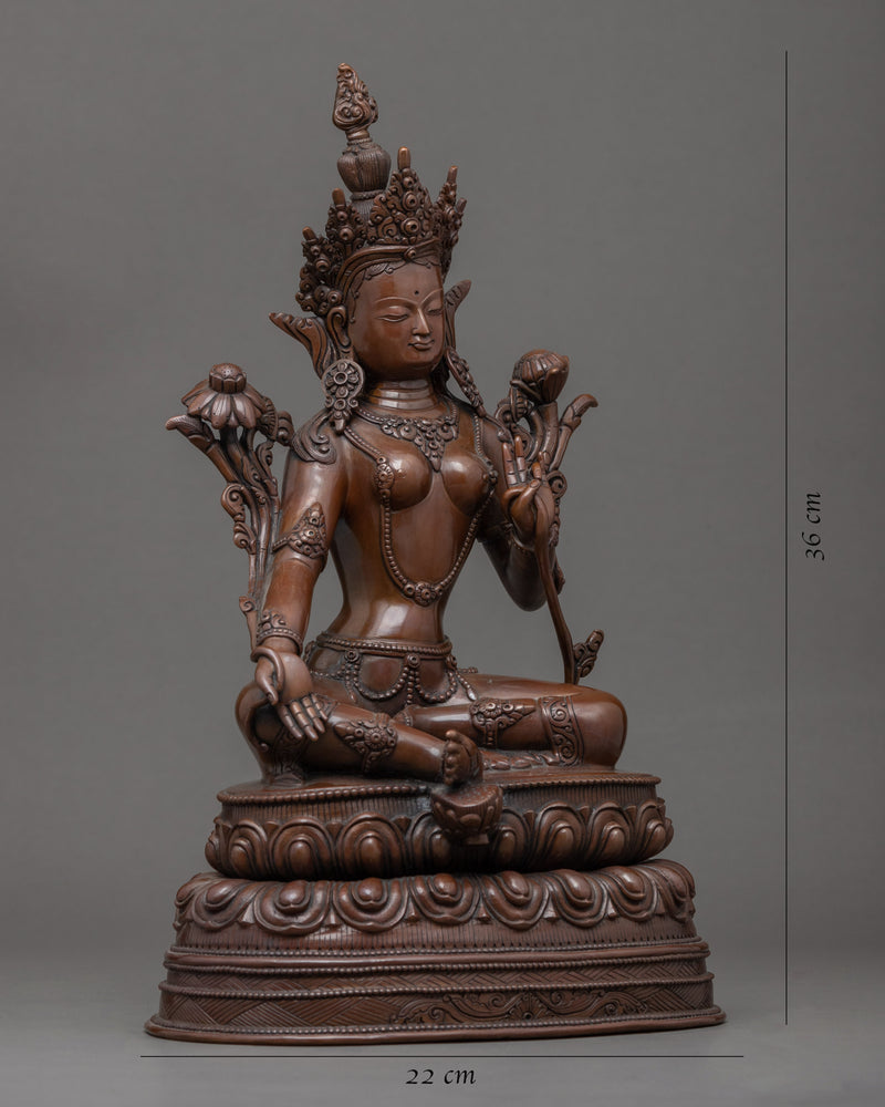 Goddess Green Tara Sculpture | Traditional Himalayan Art