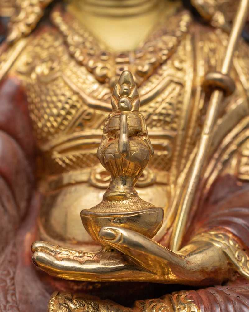 Sculpture of Guru Rinpoche | Rare Throne Artwork
