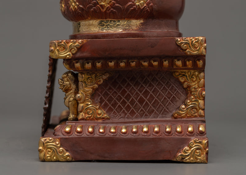 Sculpture of Guru Rinpoche | Rare Throne Artwork