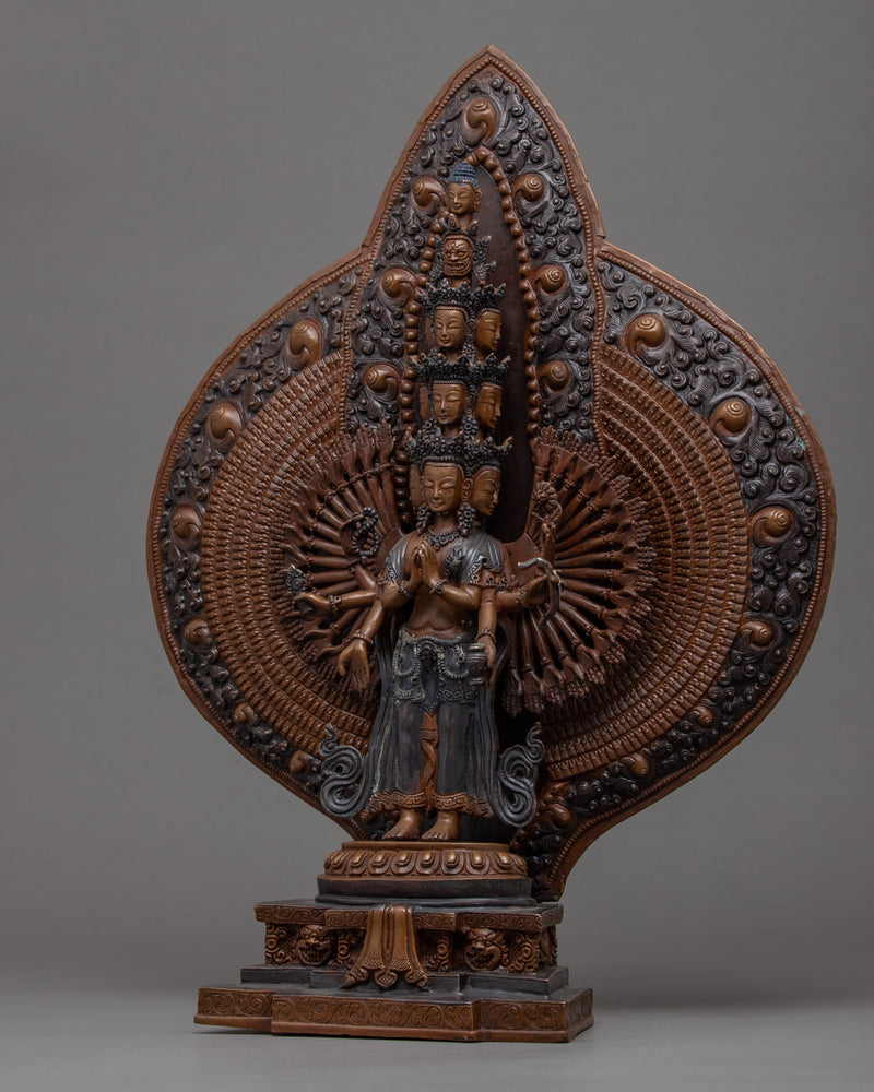 Thousand Arm Chenrezig Statue | Handmade Himalayan Art of Nepal