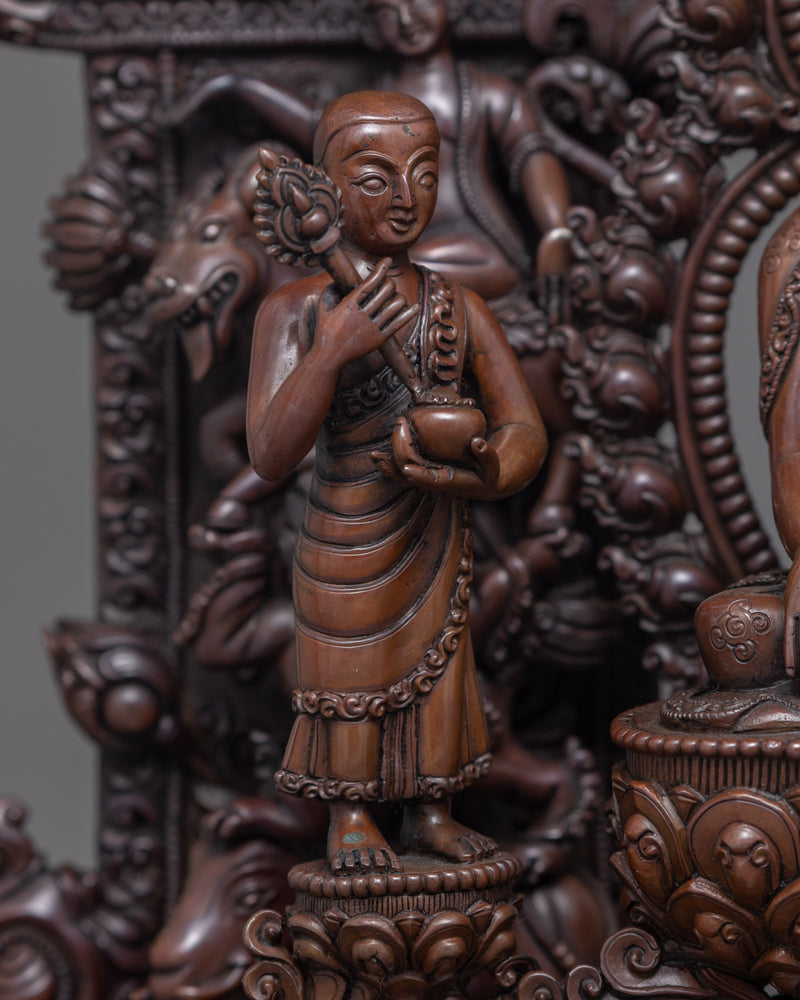Shakyamuni Buddha With Disciples Sculpture | Himalayan Art of Nepal