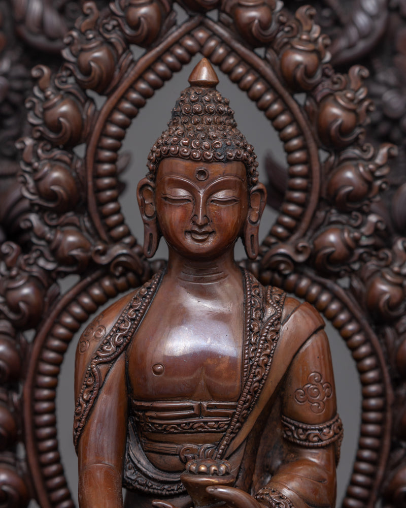 Shakyamuni Buddha With Disciples Sculpture | Himalayan Art of Nepal