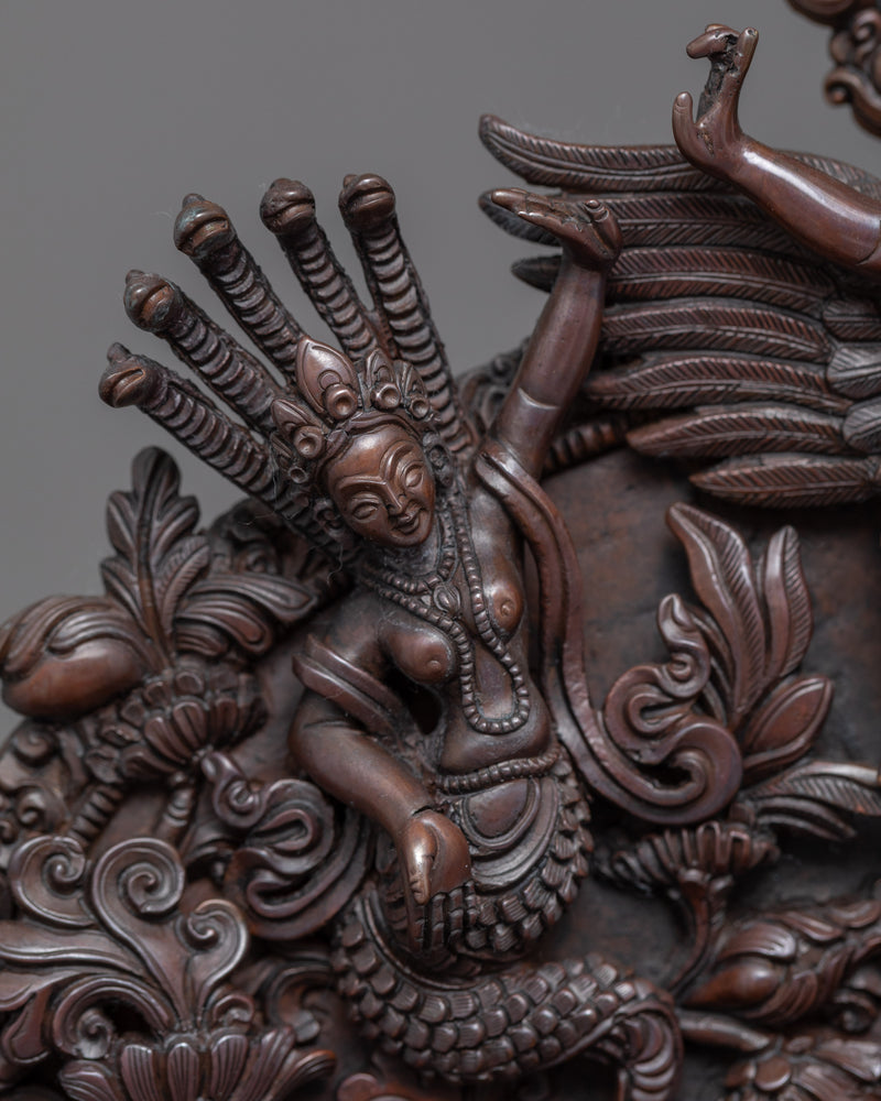 Shakyamuni Buddha With Disciples Sculpture | Himalayan Art of Nepal