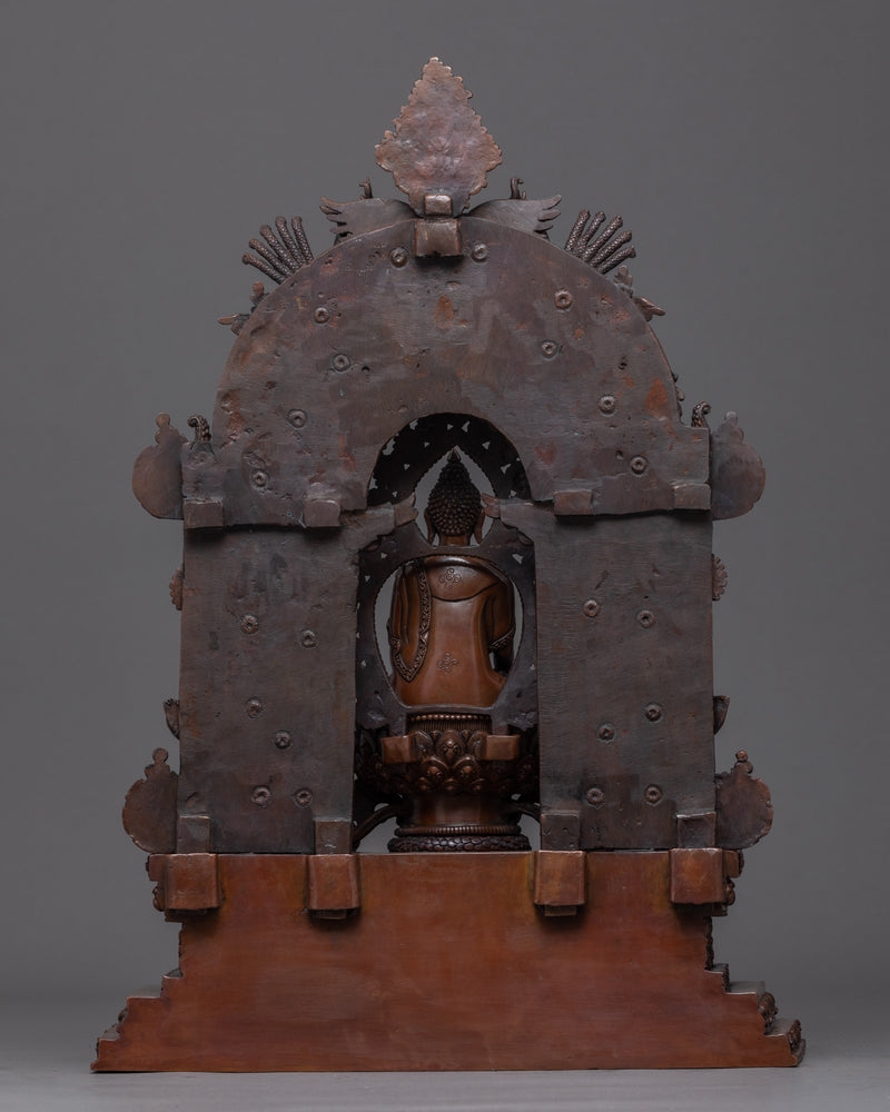 Shakyamuni Buddha With Disciples Sculpture | Himalayan Art of Nepal