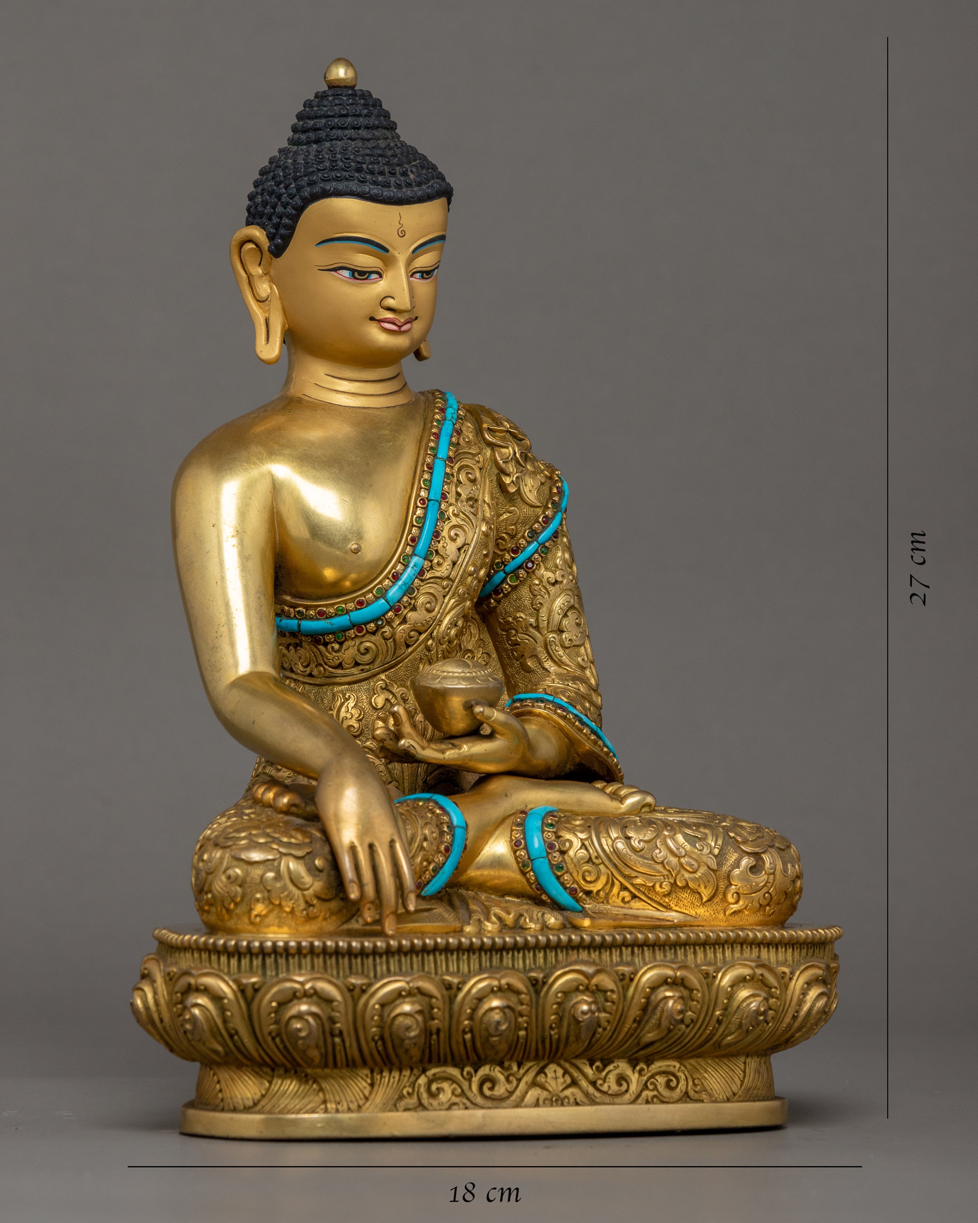 Shakyamuni Buddha Tibetan Sculpture | Traditional Himalayan Art