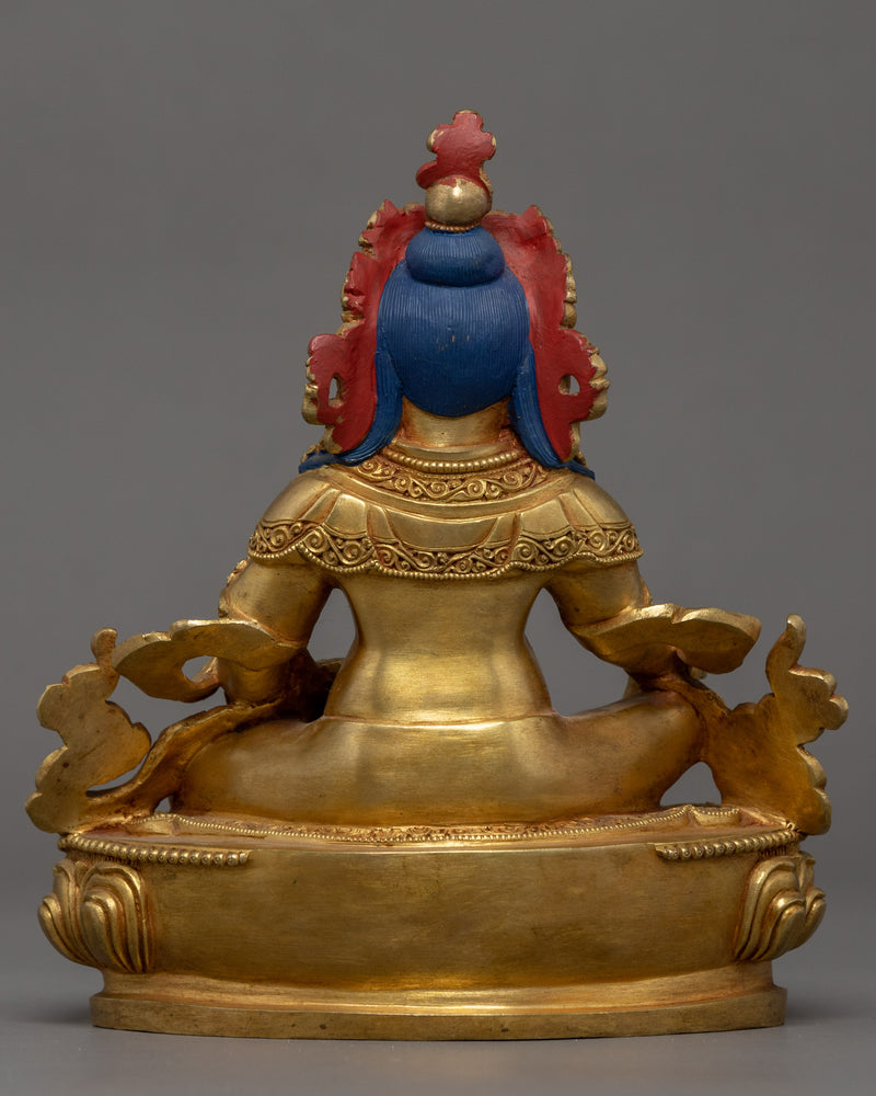 Dzambhala Buddhist Sculpture | Gold Glided Himalayan Art