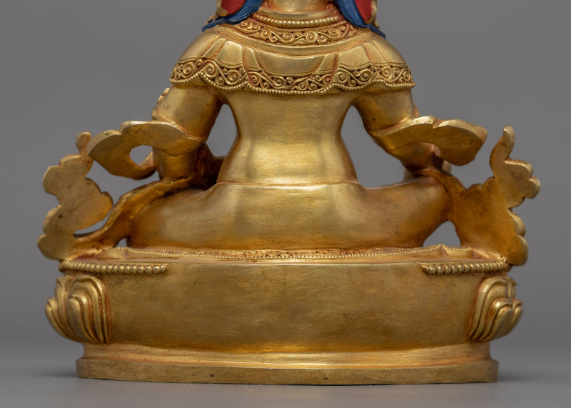 Dzambhala Buddhist Sculpture | Gold Glided Himalayan Art
