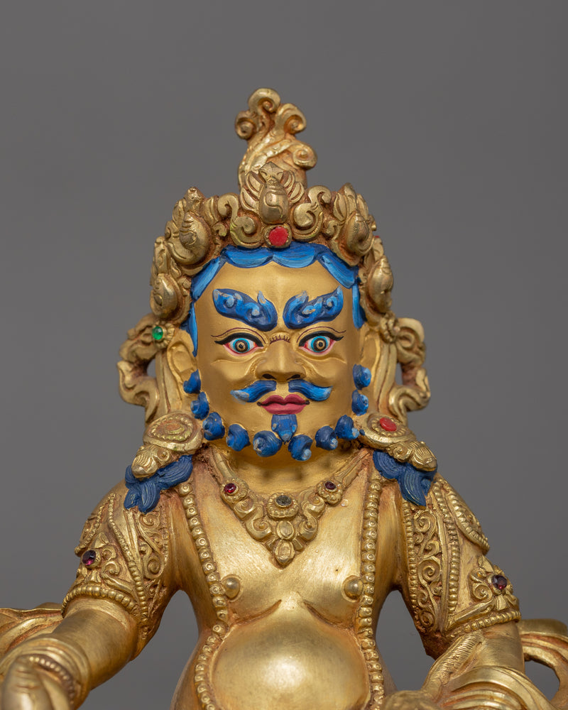 Dzambhala Buddhist Sculpture | Gold Glided Himalayan Art