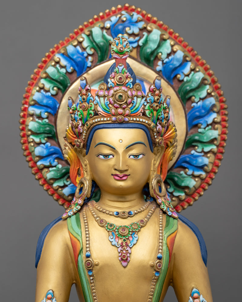 Siddhartha Gautama Art |  Gold Glided Himalayan Statue