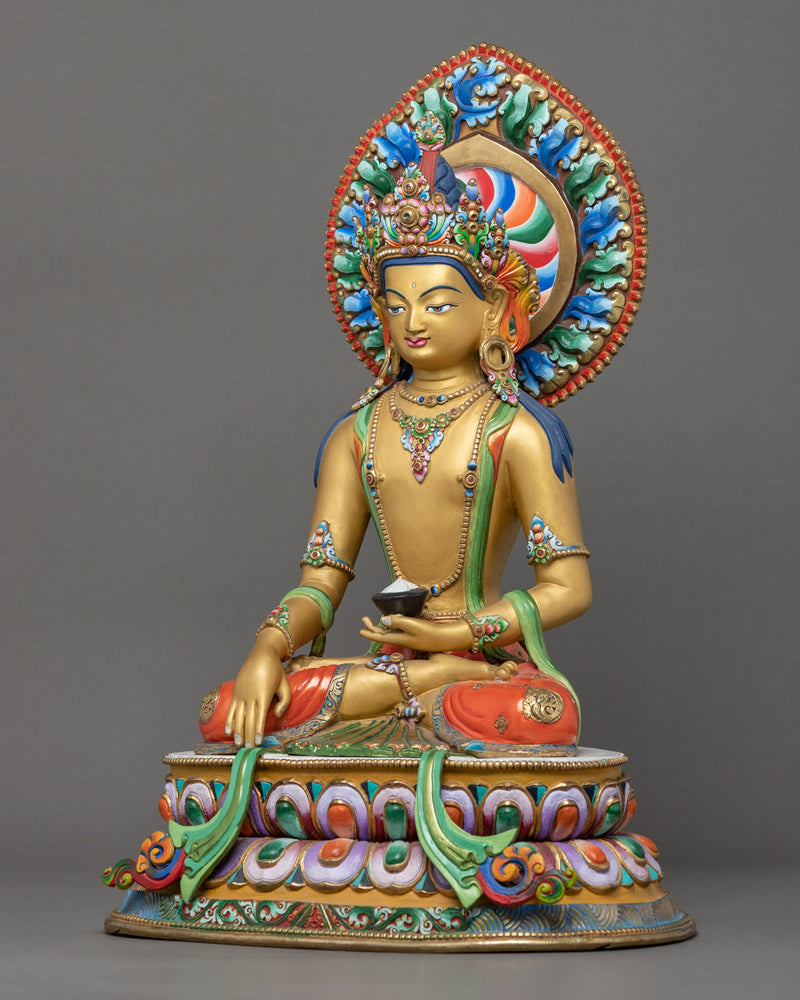 Siddhartha Gautama Art |  Gold Glided Himalayan Statue
