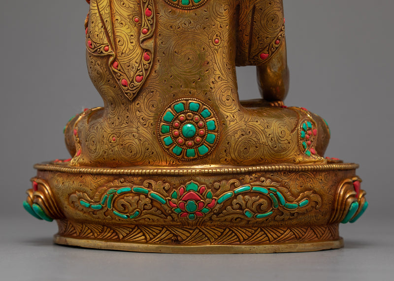Gautama Siddhartha Buddha | Gold Glided Himalayan Artwork