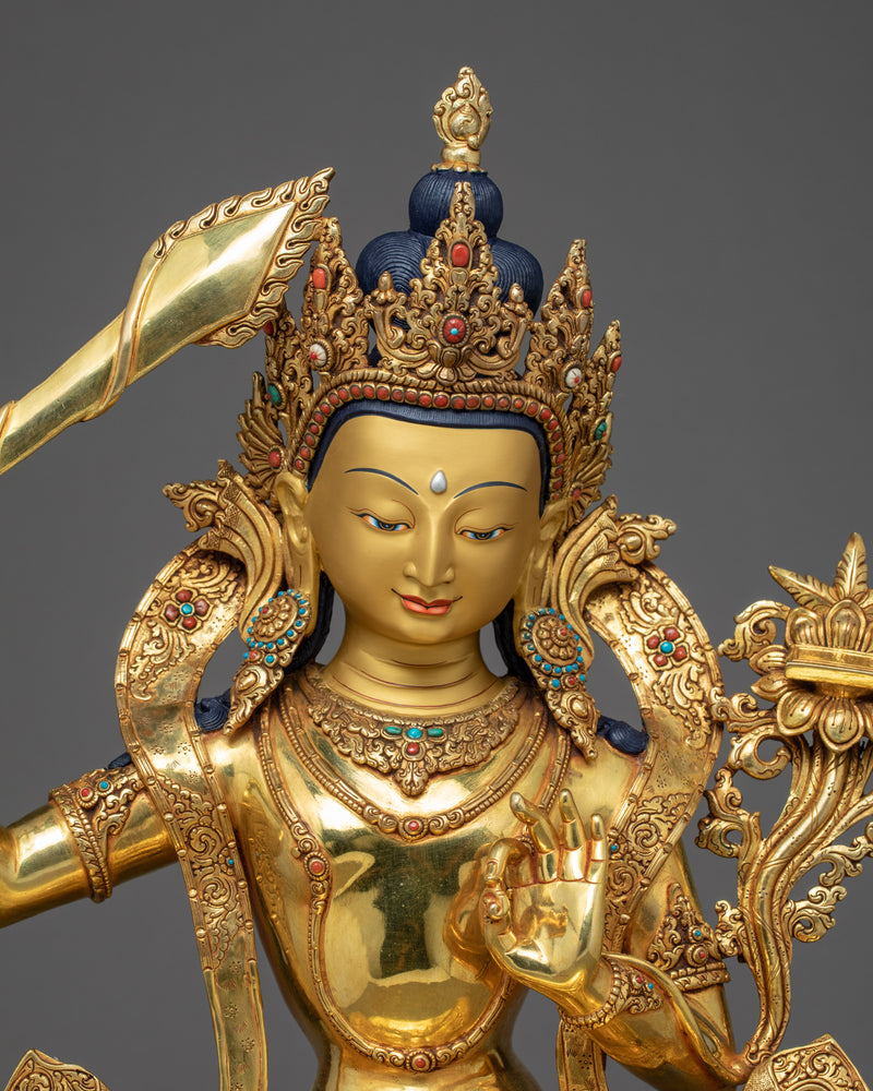 Manjushri Art | Himalayan Bodhisattva Statue
