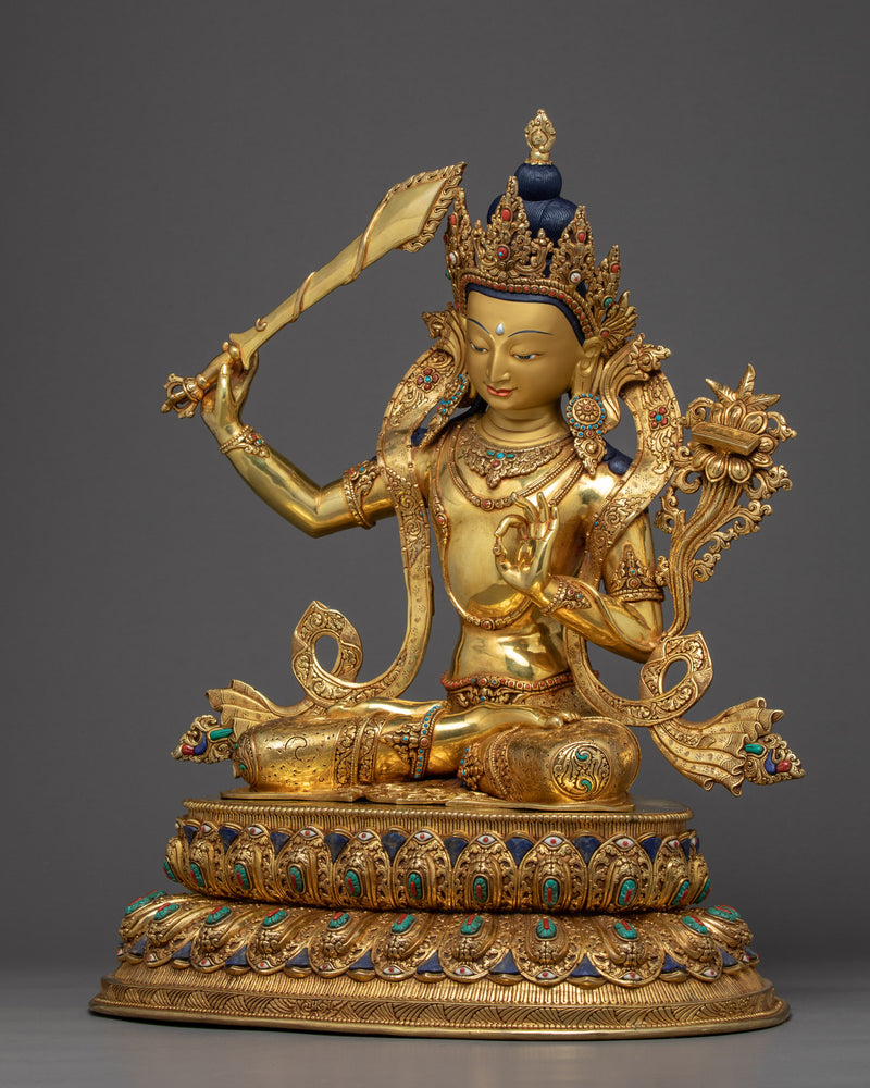 Manjushri Art | Himalayan Bodhisattva Statue