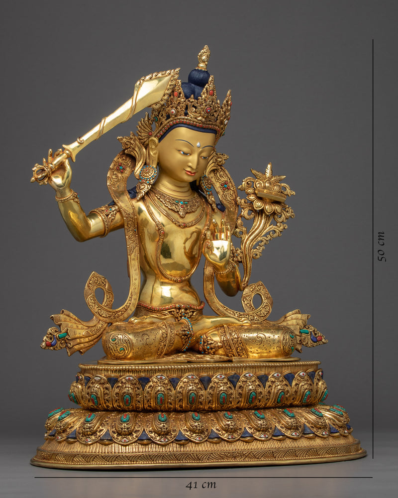 Manjushri Art | Himalayan Bodhisattva Statue